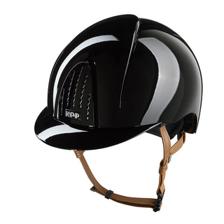 Kep Italia Riding Helmet Smart Nova Polish Black Beige Chin Strap