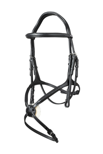 TRUST bridle Oslo figure 8 noseband silver buckles Black