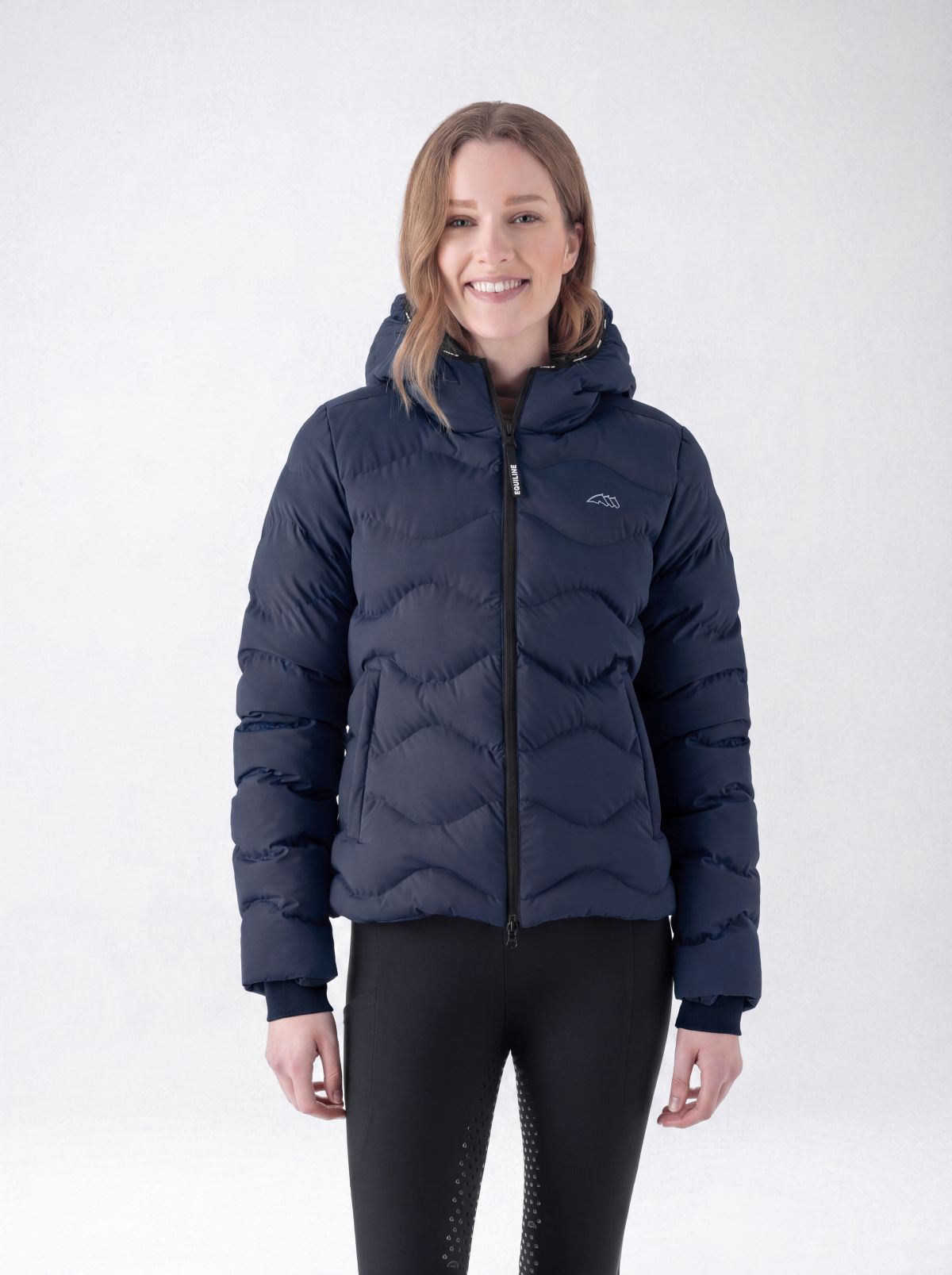 Equiline Gewatteerde Jas Dames Eqcentry Navy Navy