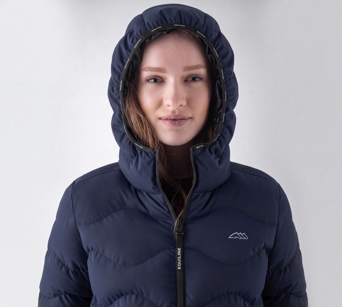 Equiline Gewatteerde Jas Dames Eqcentry Navy