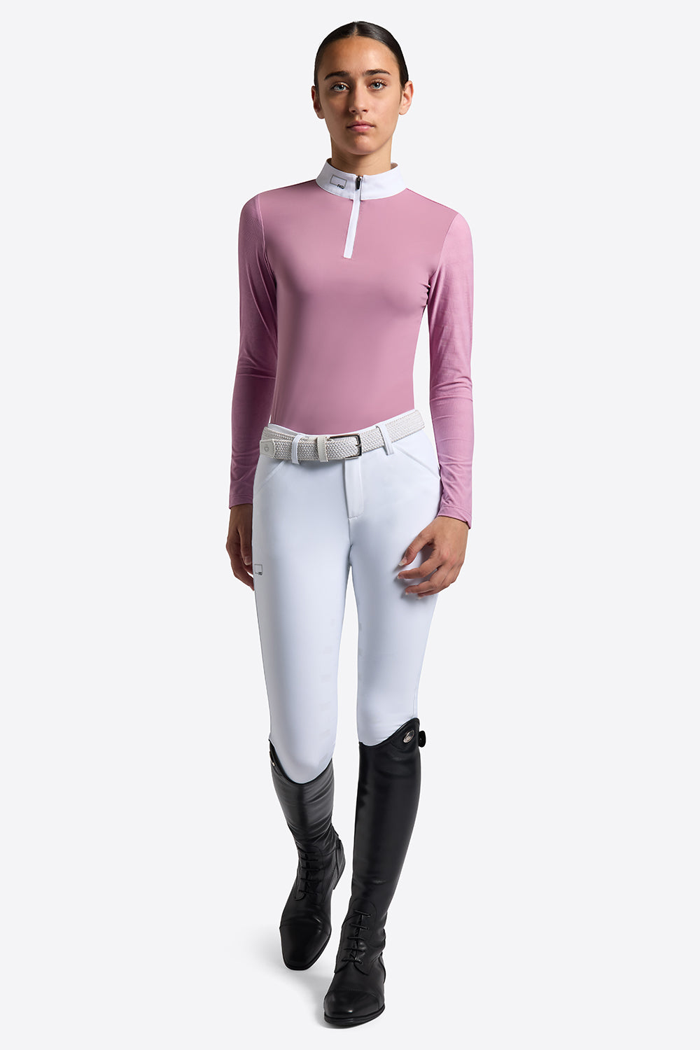 RG competition shirt Jacquard long sleeve Girls Pink