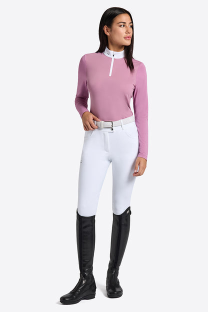 RG competition shirt Micro Perforated Jersey long sleeves women Pink