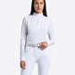 RG competition shirt Jacquard long sleeve women White