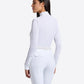 RG competition shirt Jacquard long sleeve women White