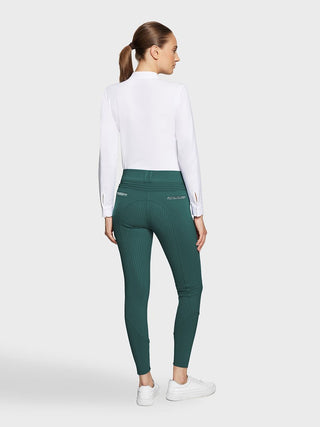 Samshield Riding Breeches Full Grip Ladies Clara Premium High Waist Posy Green