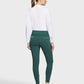 Samshield Riding Breeches Knee Grip Ladies Clara Premium High Waist Posy Green