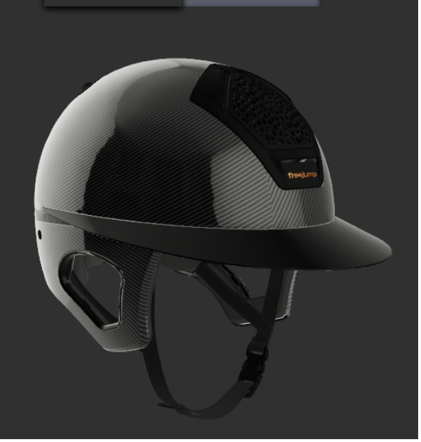 Freejump Helmet Voronoï with Temple Protection Carbon Gloss Matt Black