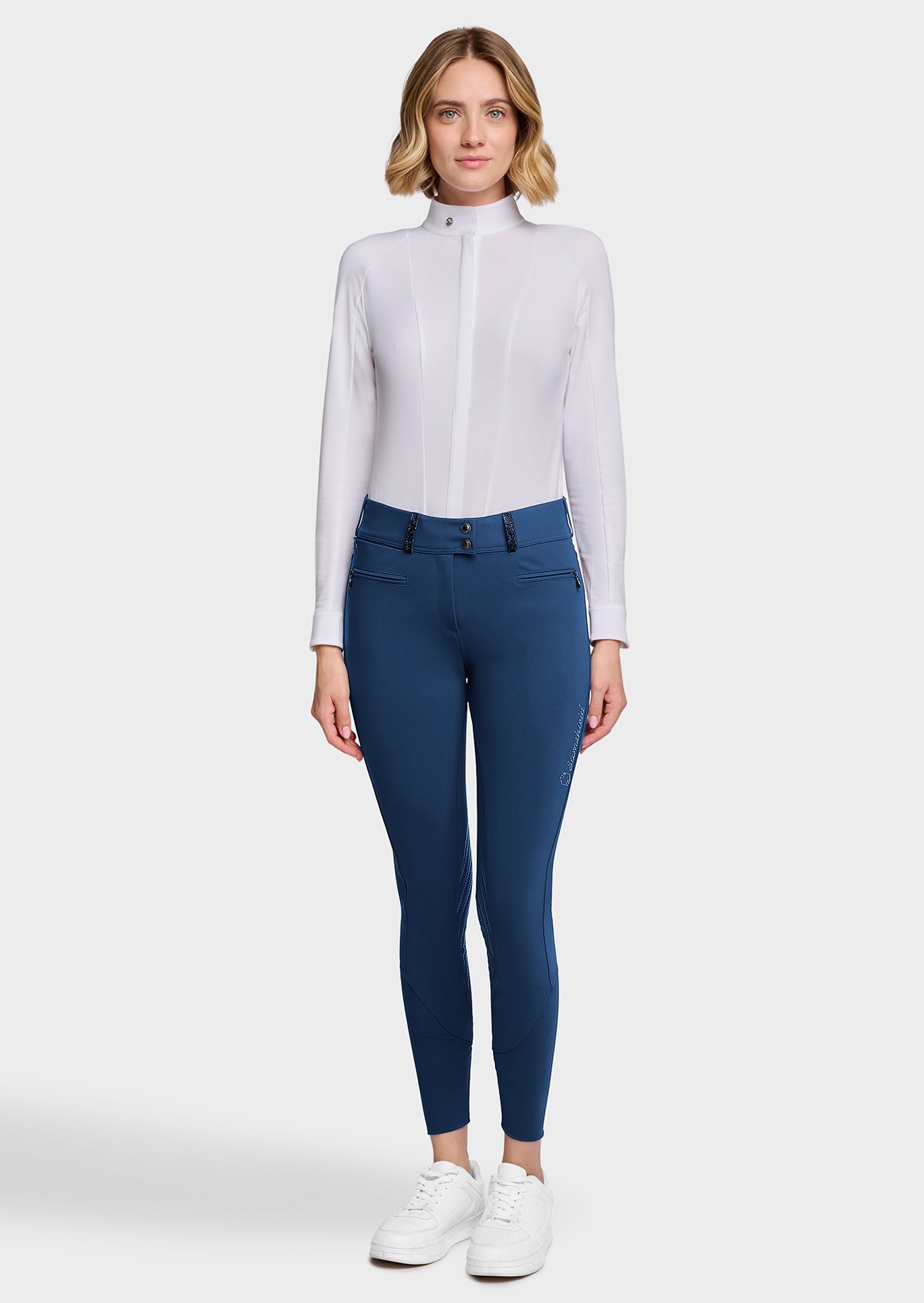 Samshield Breeches Full Grip Women Clara Crystal Fabric Cosmic Blue
