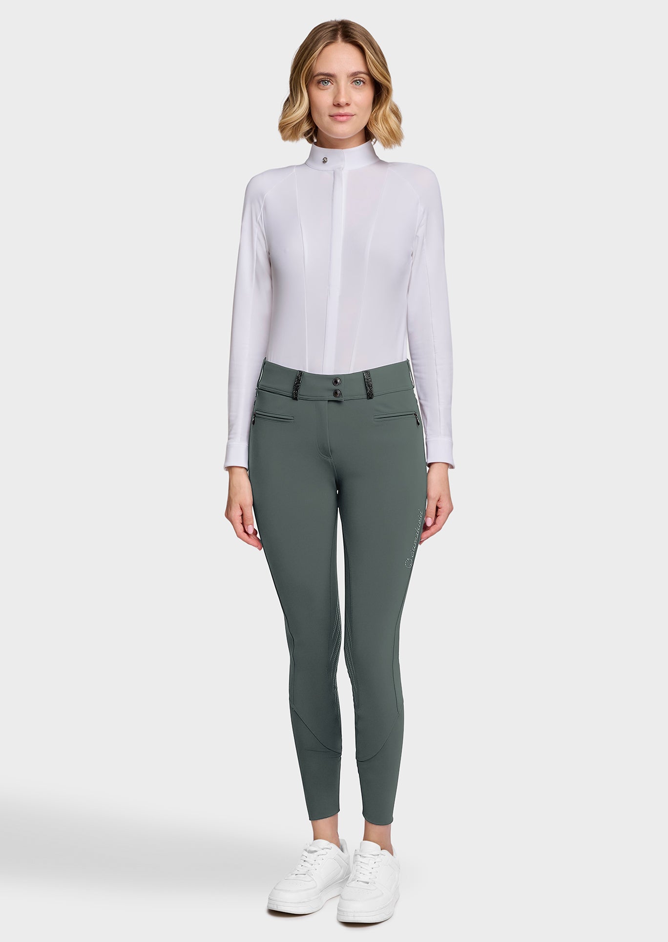 Samshield Breeches Full Grip Women Clara Crystal Fabric Dark Forest
