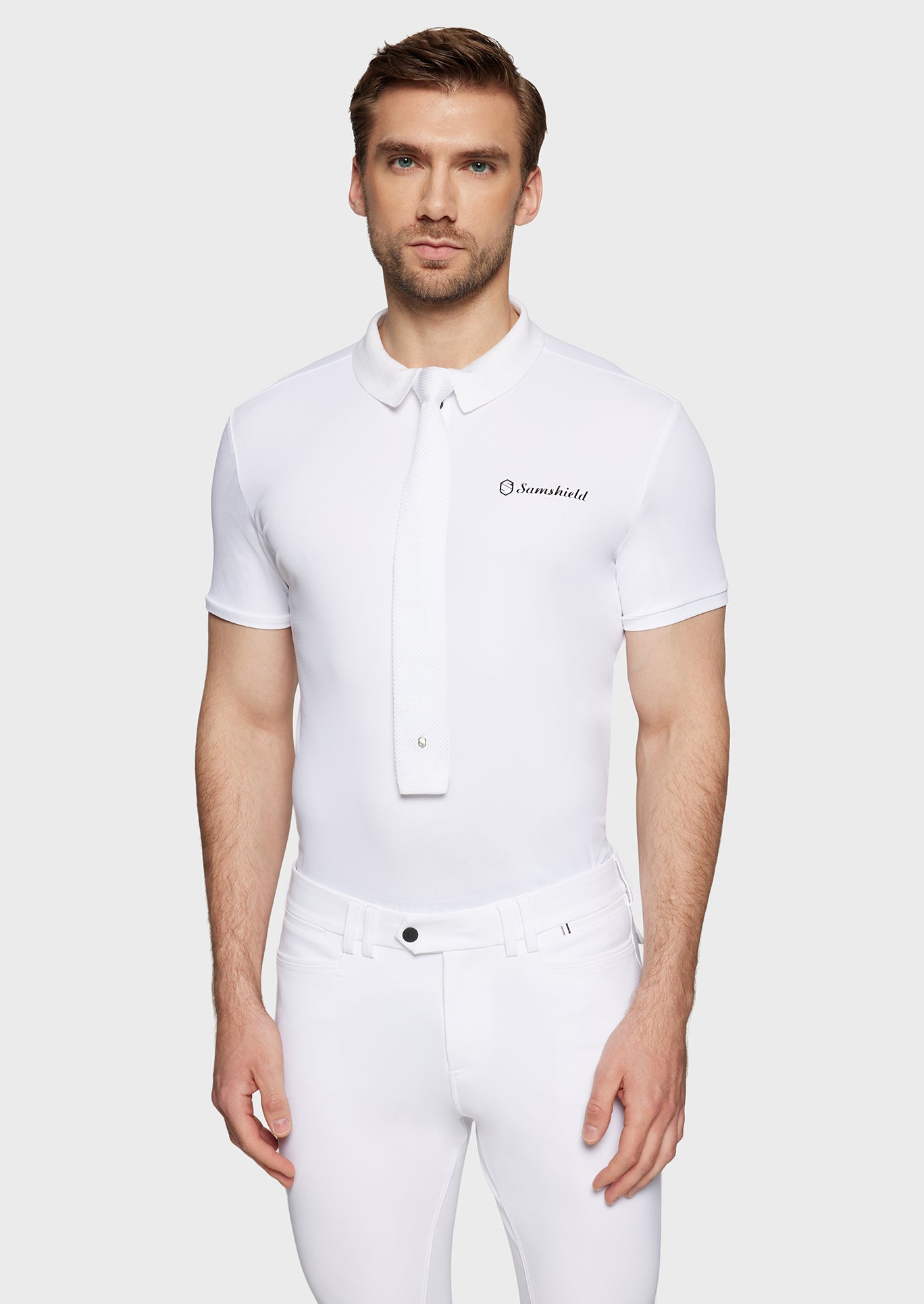 Samshield Stropdas Knitted Wit Wit