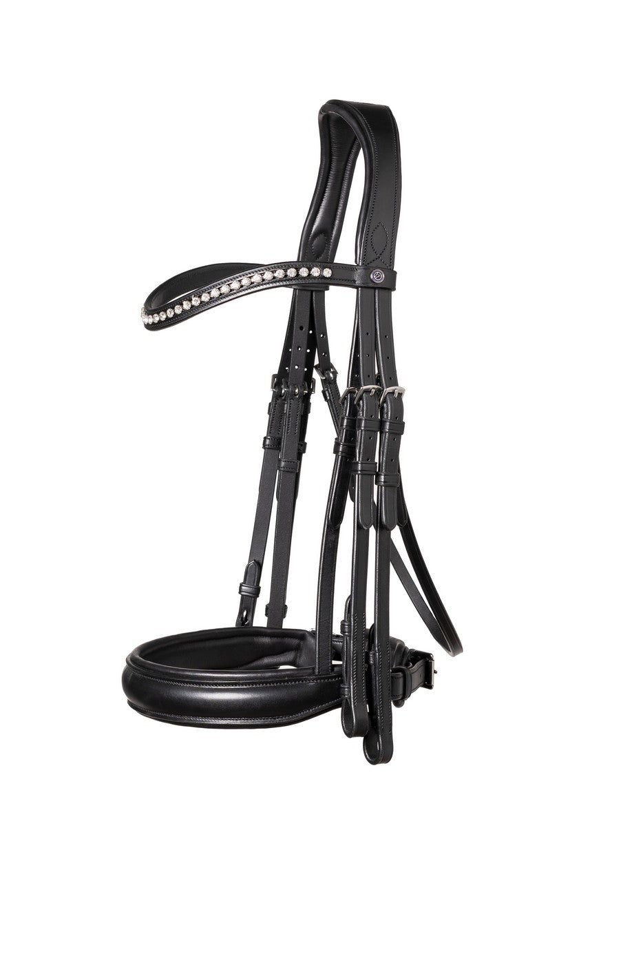 TRUST Wellington Double Bridle black padded Black