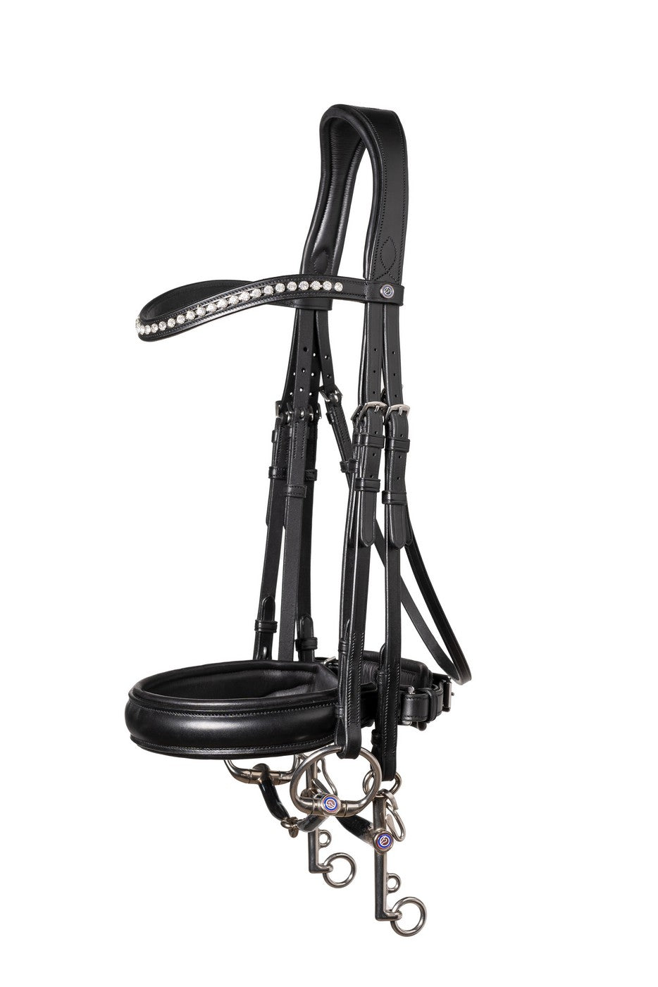 TRUST Wellington Double Bridle black padded Black