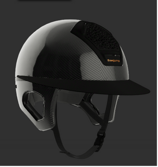 Freejump Helmet Voronoï with Temple Protection Carbon Gloss Matt Visor Black