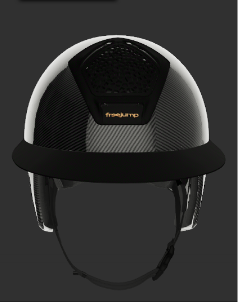 Freejump Helmet Voronoï with Temple Protection Carbon Gloss Matt Visor Black
