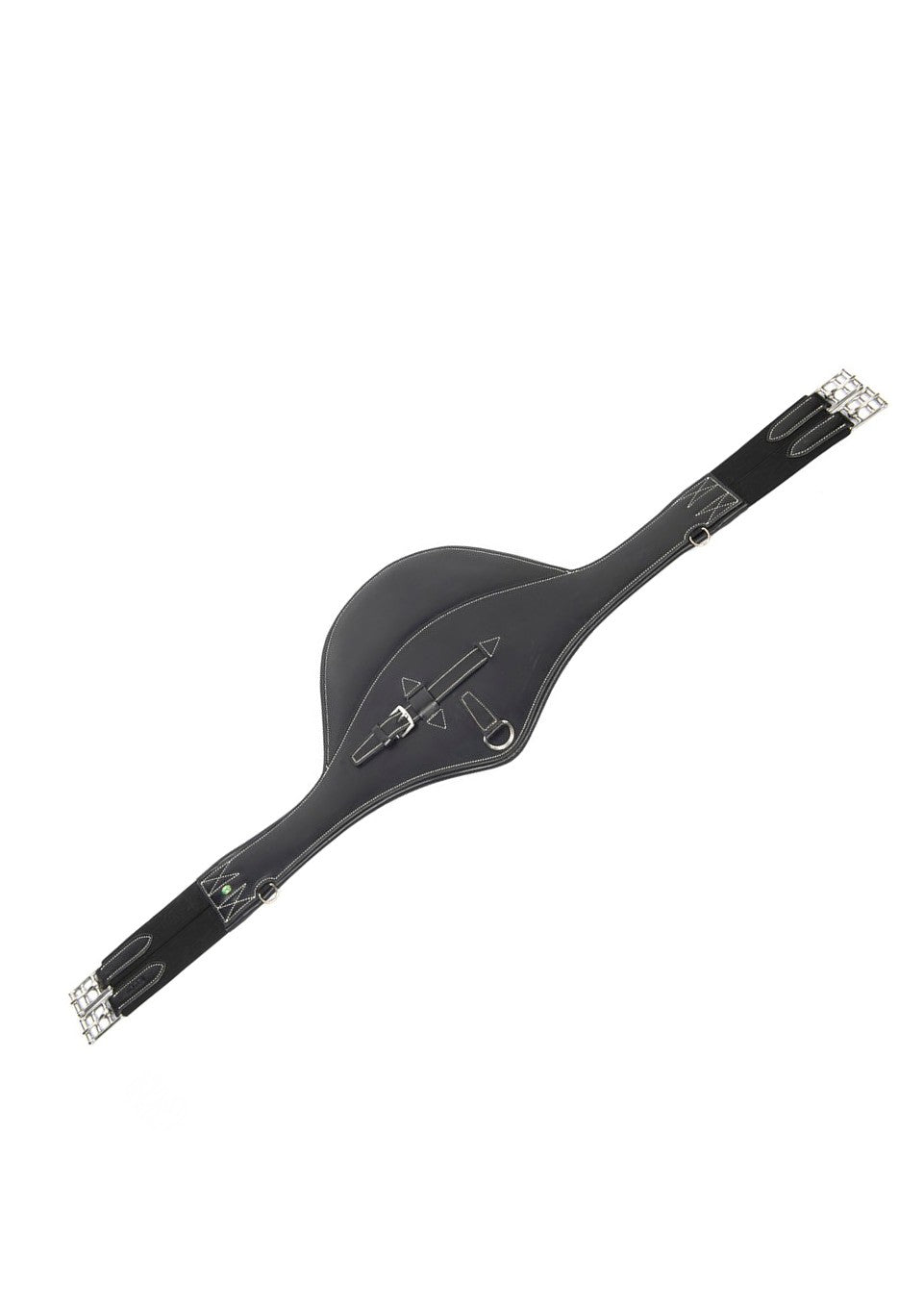 LJ Leathers Singel Leder met buikflap Zwart