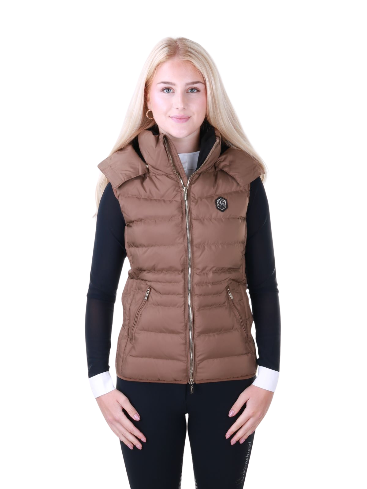 Samshield quilted vest women Chamonix Camel Metal Eclipse