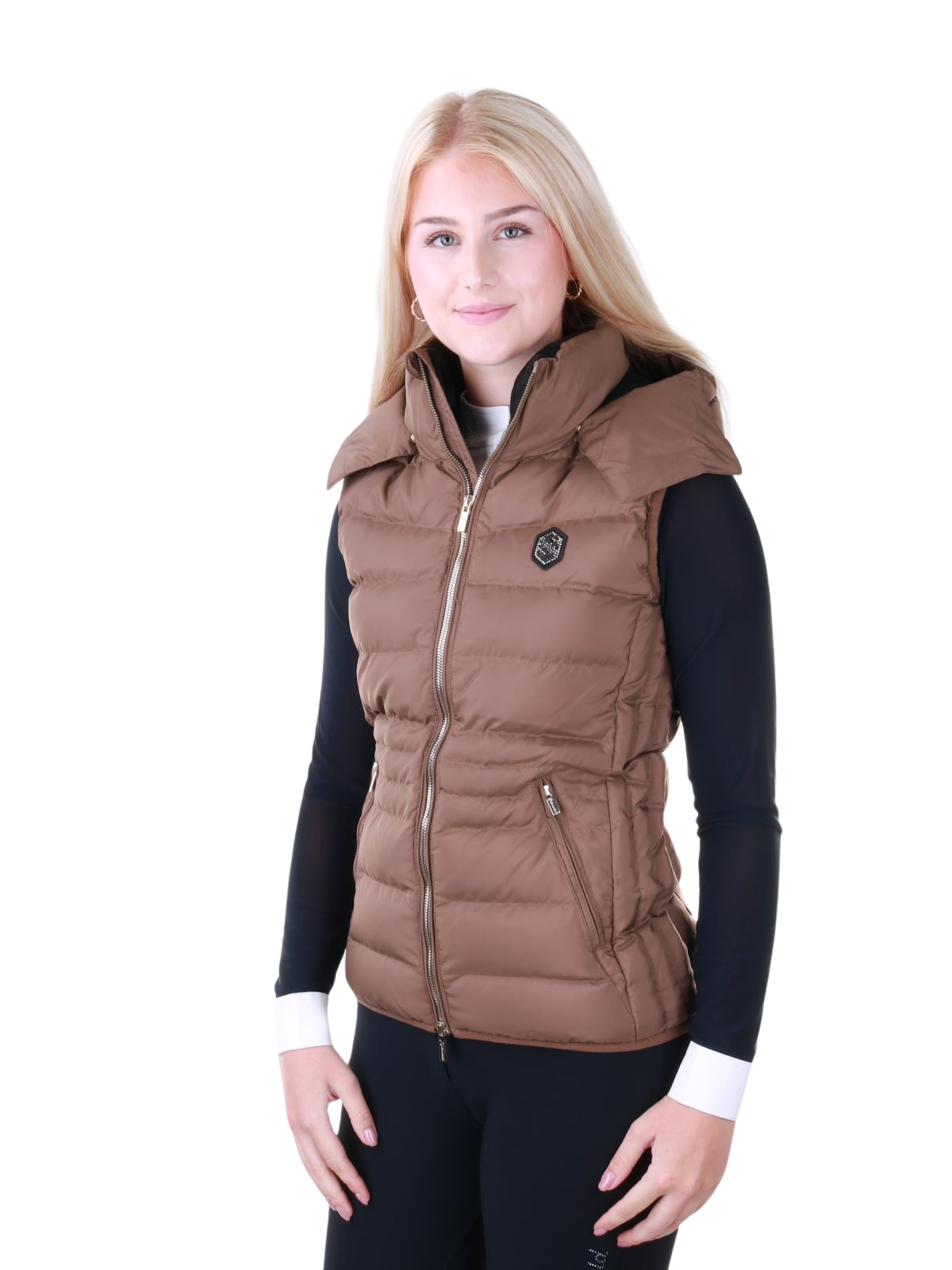 Samshield quilted vest women Chamonix Camel Metal Eclipse