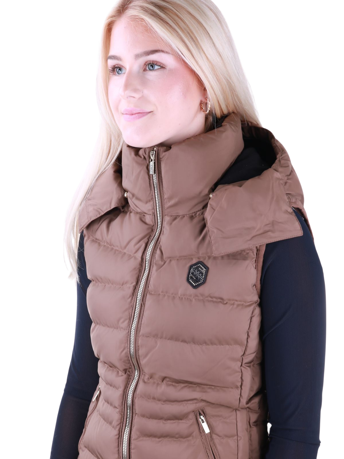 Samshield quilted vest women Chamonix Camel Metal Eclipse