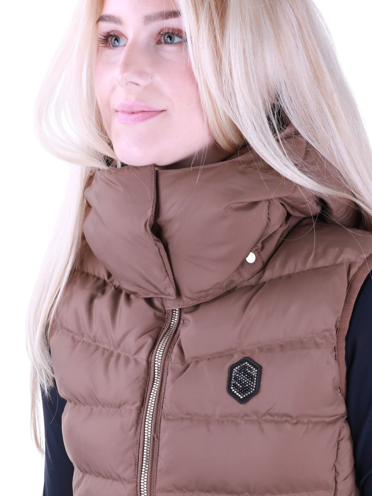 Samshield quilted vest women Chamonix Camel Metal Eclipse