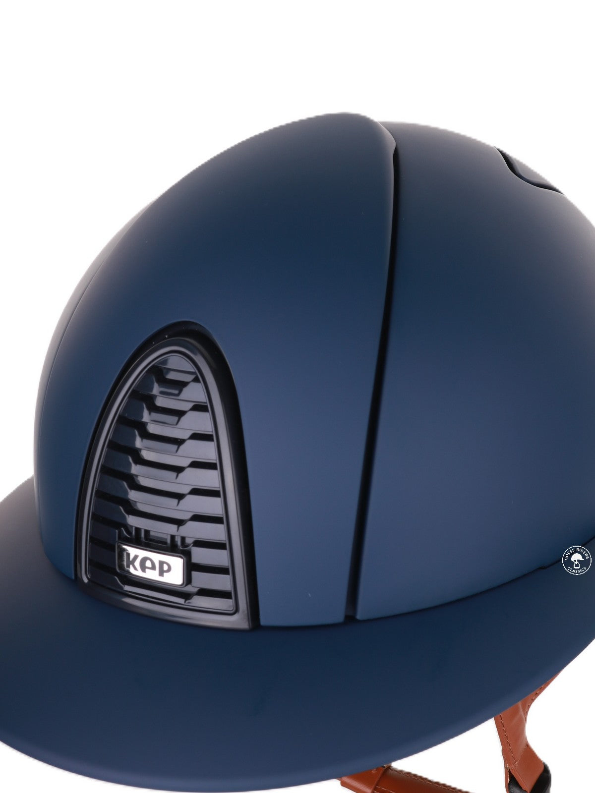 Kep Italia Paardrijhelm Cromo 2.0 Matt Polo Klep Blauw RAW Frame Beige Kinband