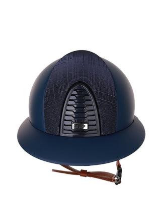 Kep Italia Riding Helmet Cromo 2.0  Matt Polo Peak Blue RAW Frame Galassia Dark Blue Insert Beige Chin Strap