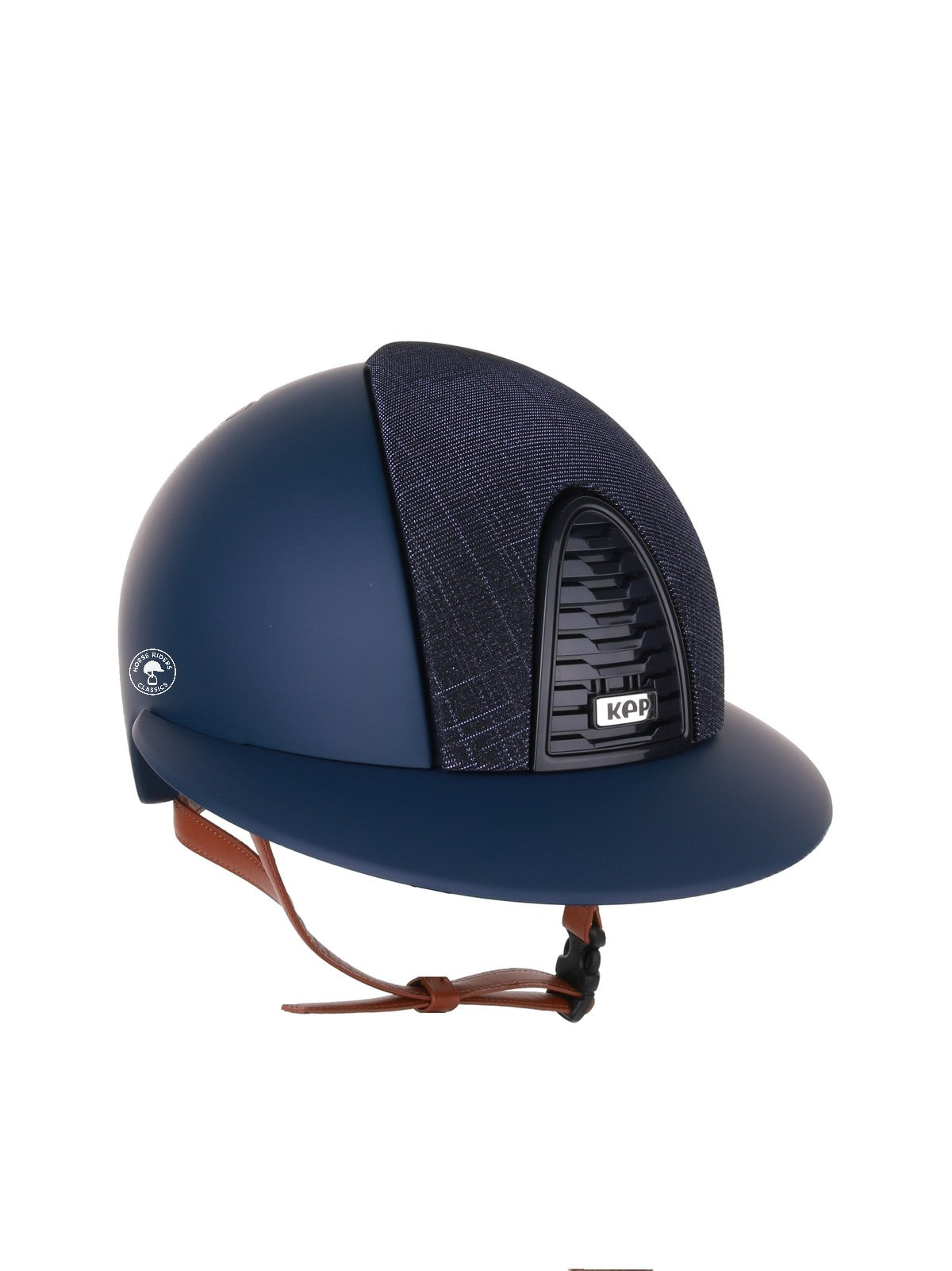 Kep Italia Riding Helmet Cromo 2.0  Matt Polo Peak Blue RAW Frame Galassia Dark Blue Insert Beige Chin Strap