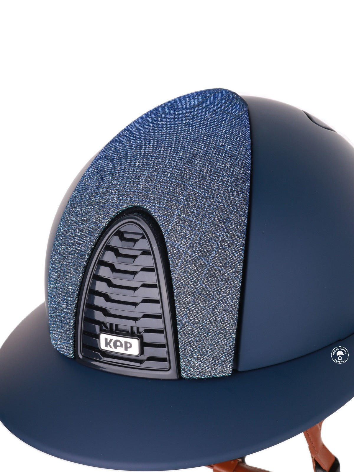 Kep Italia Riding Helmet Cromo 2.0  Matt Polo Peak Blue RAW Frame Galassia Light Blue Insert Beige Chin Strap