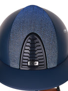 Kep Italia Paardrijhelm Cromo 2.0 Matt Polo Klep Blauw RAW Frame Galassia Light Blue Insert Beige Kinband