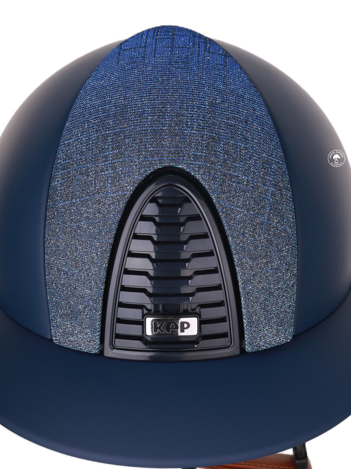 Kep Italia Riding Helmet Cromo 2.0  Matt Polo Peak Blue RAW Frame Galassia Light Blue Insert Beige Chin Strap