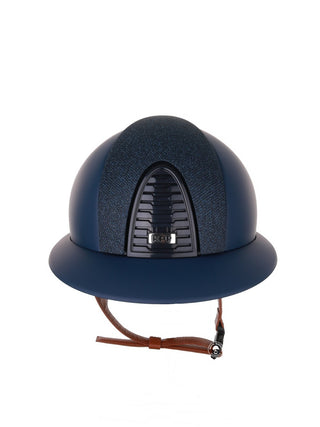 Kep Italia Riding Helmet Cromo 2.0  Matt Polo Peak Blue RAW Frame Luminor Blue Insert Beige Chin Strap
