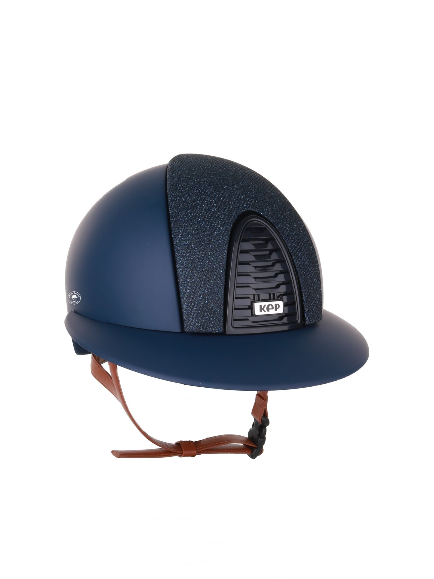 Kep Italia Riding Helmet Cromo 2.0  Matt Polo Peak Blue RAW Frame Luminor Blue Insert Beige Chin Strap