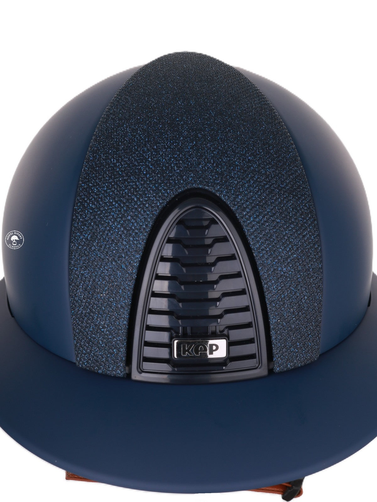 Kep Italia Riding Helmet Cromo 2.0  Matt Polo Peak Blue RAW Frame Luminor Blue Insert Beige Chin Strap