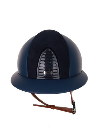 Kep Italia Riding Helmet Cromo 2.0  Matt Polo Peak Blue RAW Frame Beige Suede Insert Chin Strap
