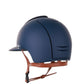 Kep Italia Riding Helmet Cromo 2.0  Matt Polo Peak Blue RAW Frame Beige Suede Insert Chin Strap
