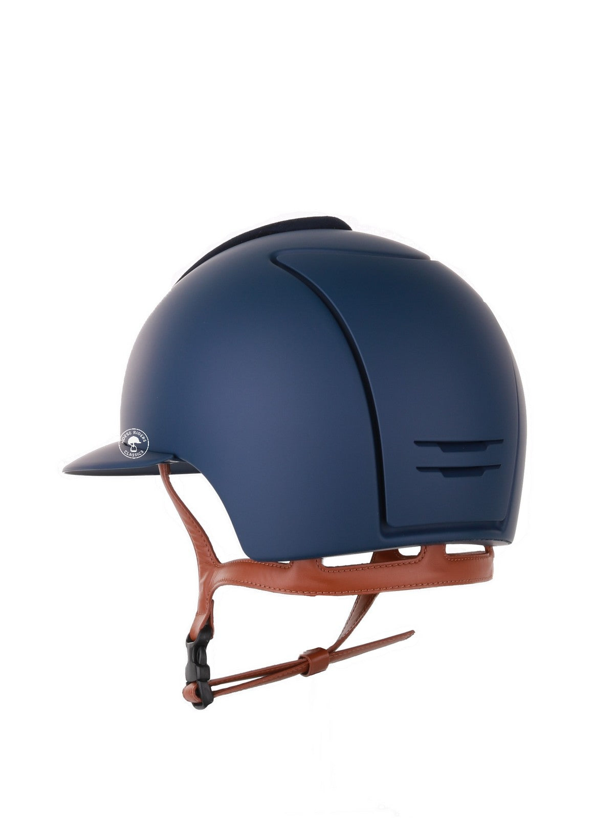 Kep Italia Riding Helmet Cromo 2.0  Matt Polo Peak Blue RAW Frame Beige Suede Insert Chin Strap