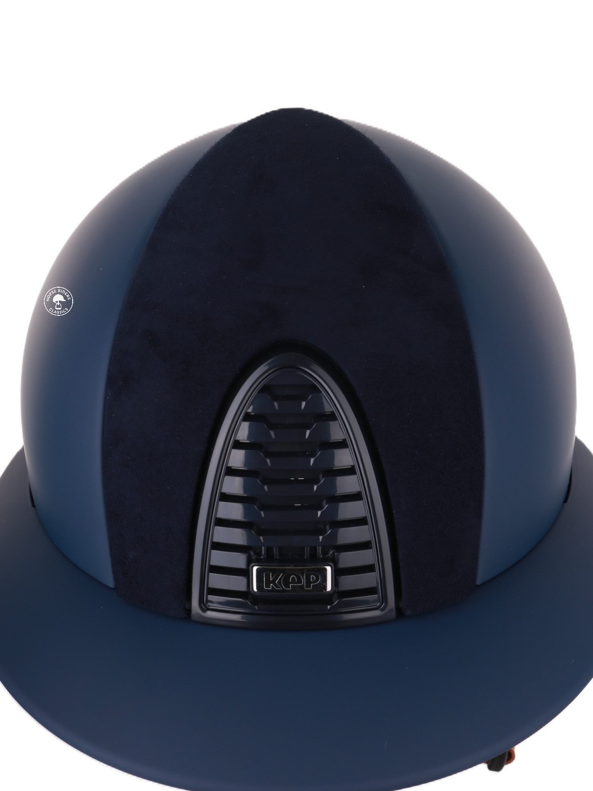 Kep Italia Paardrijhelm Cromo 2.0 Matt Polo Klep Blauw RAW Frame Suede Insert Beige Kinband