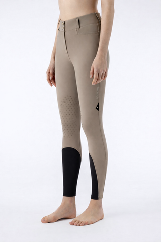 Equiline rijbroek dames knie grip hoge band Edisonkh Dune Dune