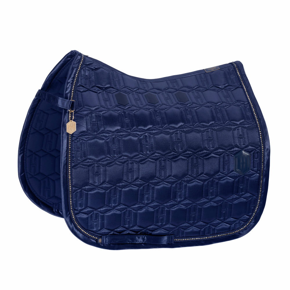 Eskadron Heritage 24-25 Saddle Pad Dressage Satin Crystal True Blue