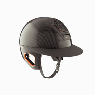 Freejump Helmet Voronoï with Temple Protection Carbon Gloss Matt Bronze Black