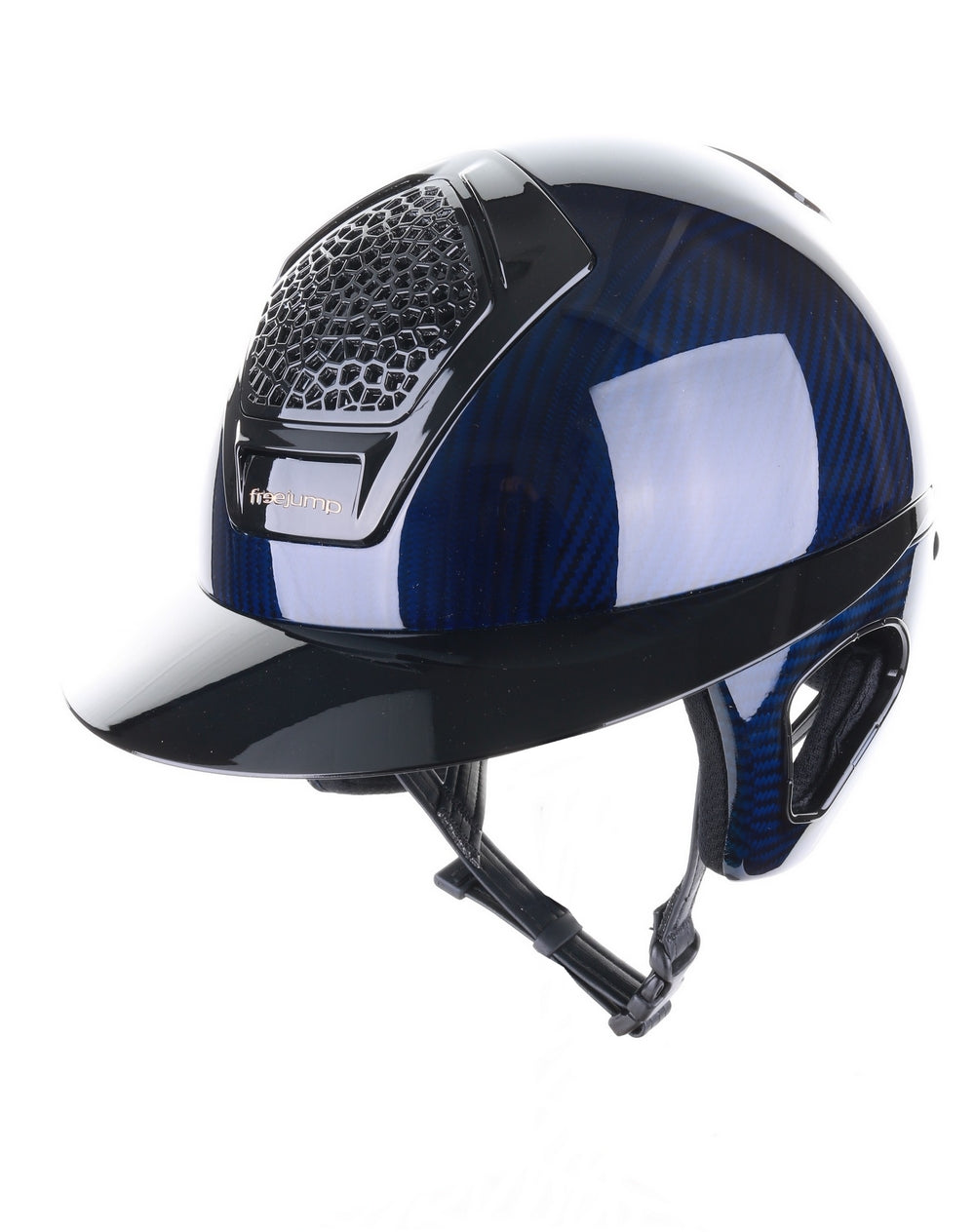 Freejump Helmet Voronoï with Temple Protection Carbon Gloss Navy