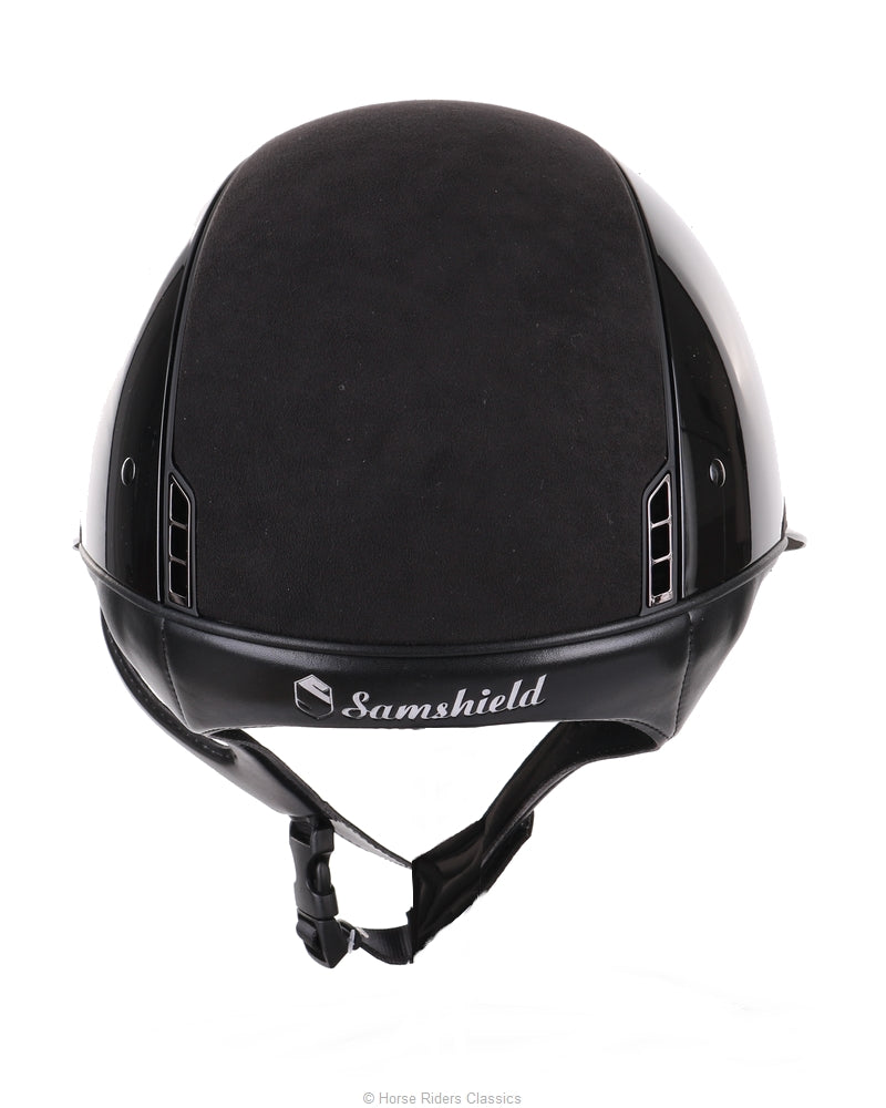 Samshield Miss Shield Riding Helmet Shadowglossy Darkline Alcantara Black