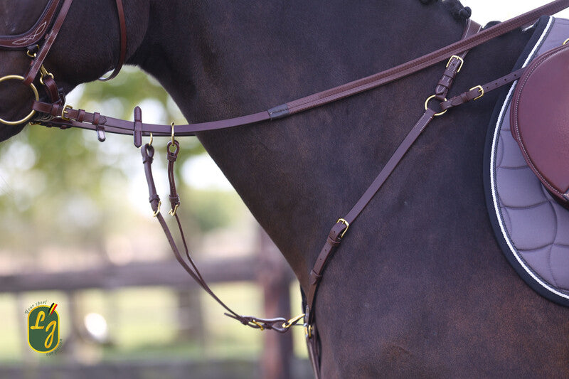 LJ Leathers New Pro breastplate with bridge Brown