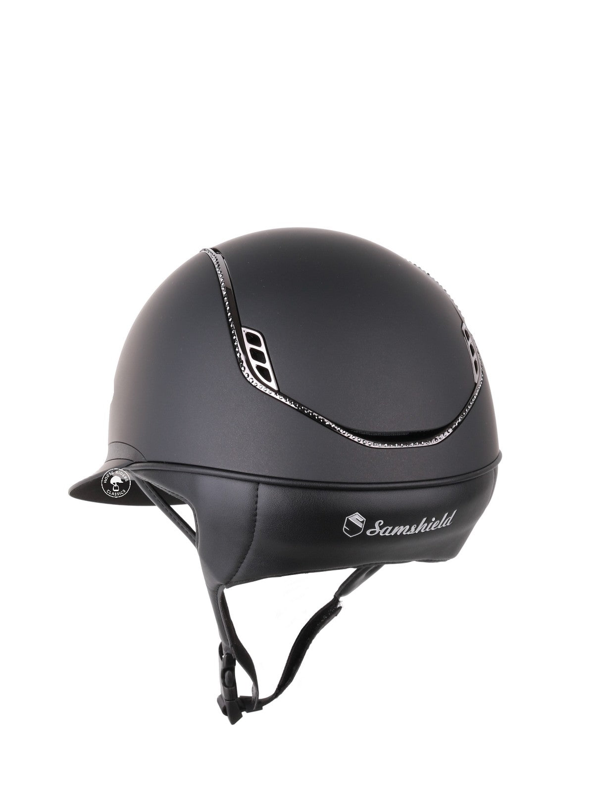 Samshield 2.0 Miss Shield shadowmatt riding helmet Black Chrome 300 crystals Black