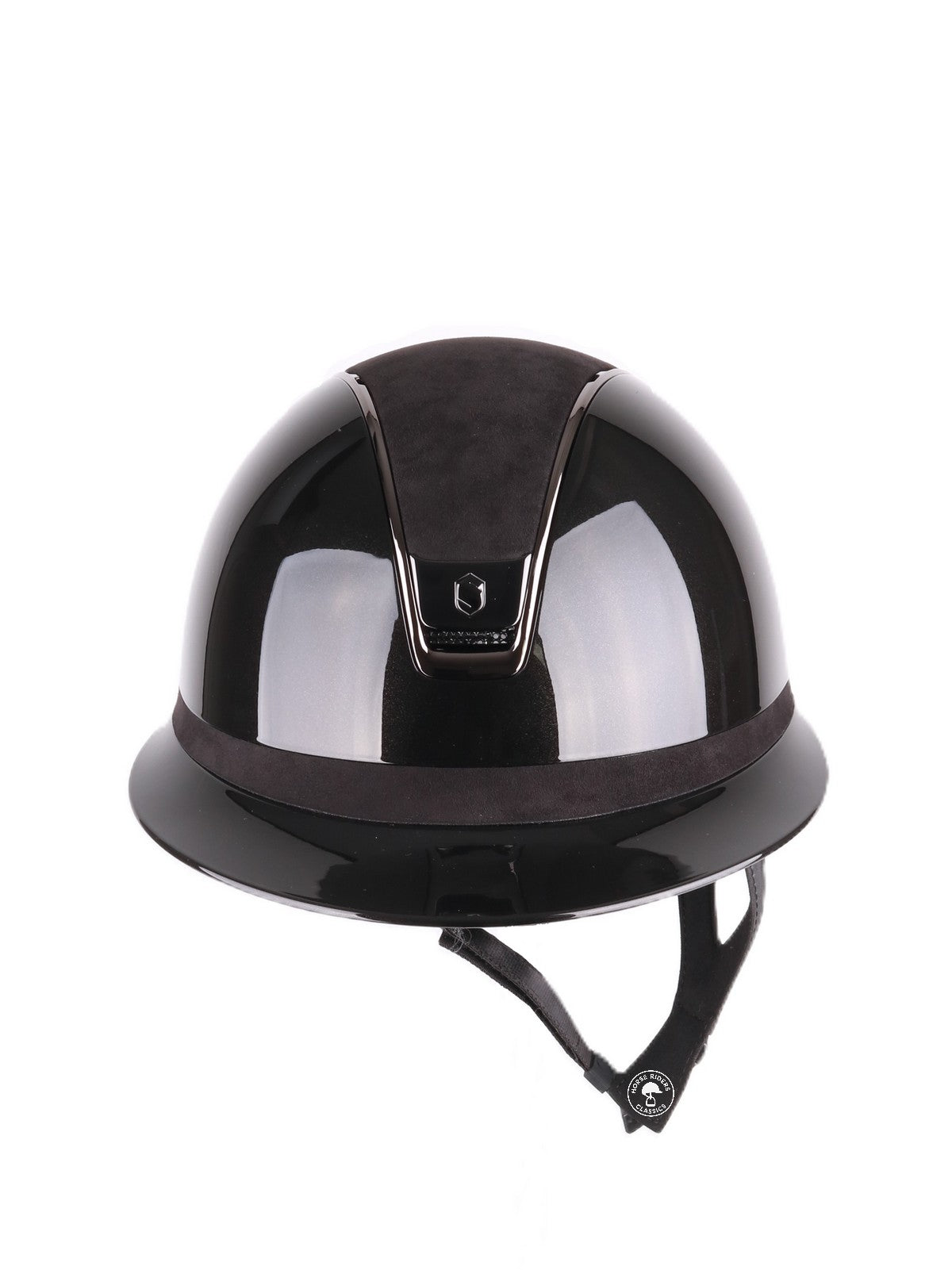 Samshield 2.0 Paardrijhelm Miss Shield Shadowglossy Black Chrome Alcantara Zwart