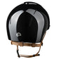 Kep Italia Riding Helmet Smart Nova Polish Polo Peak Star Insert Black Beige Chin Strap