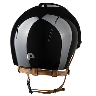 Kep Italia Riding Helmet Smart Nova Polish Star Insert Black Beige Chin Strap