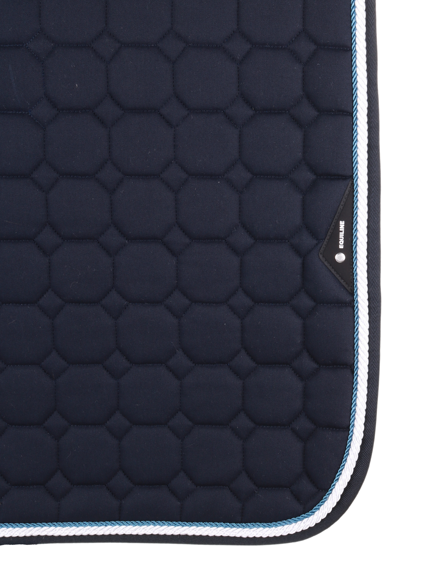 Equiline saddle pad and fly hat set Navy-White-Avio