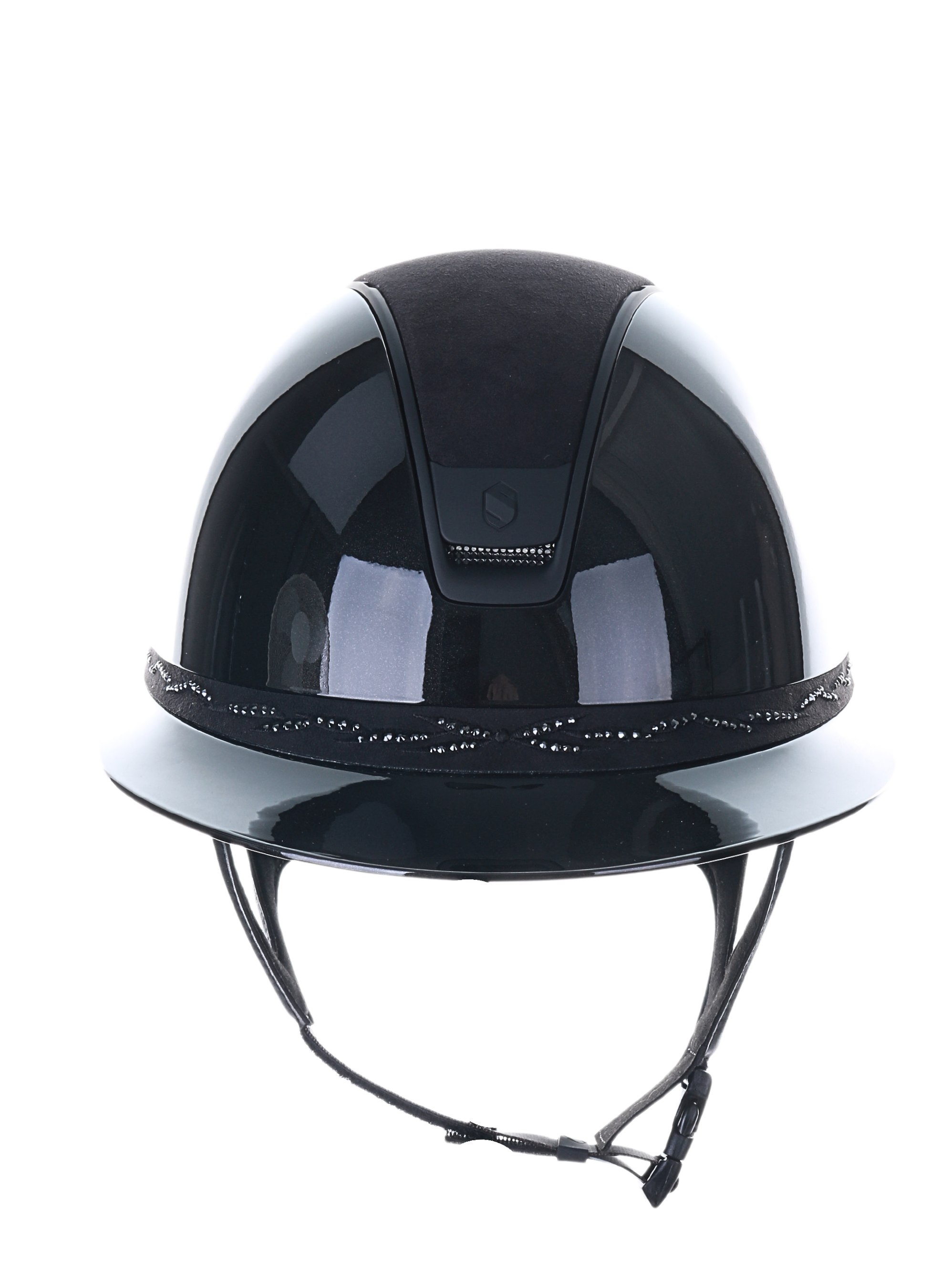 Samshield 2.0 Paardrijhelm Miss Shield Shadowglossy Flower Swarovski Zwart