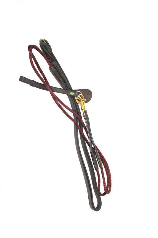 LJ Leathers Slofteugel Leder met koord Bruin