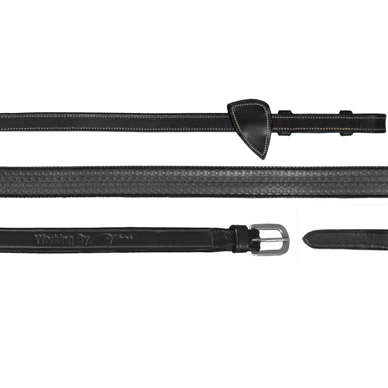 Dyon Working Collection Rubber reins 16mm Black